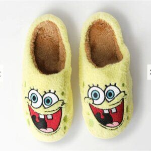 SpongeBob SquarePants Slippers Mens Medium Smiling Face Cartoon Gift Fun!